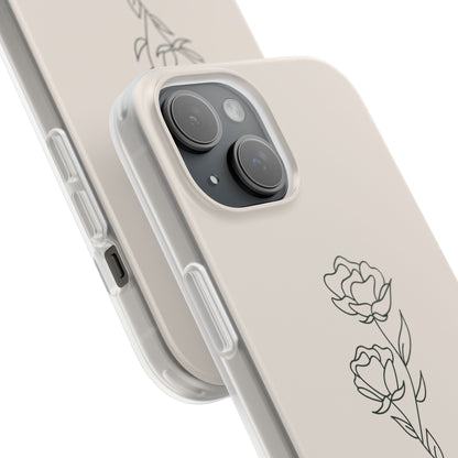 Simple Flower Flexible Phone Cases – Compatible with iPhone 15, 14, 13, Pro, Pro Max & Plus