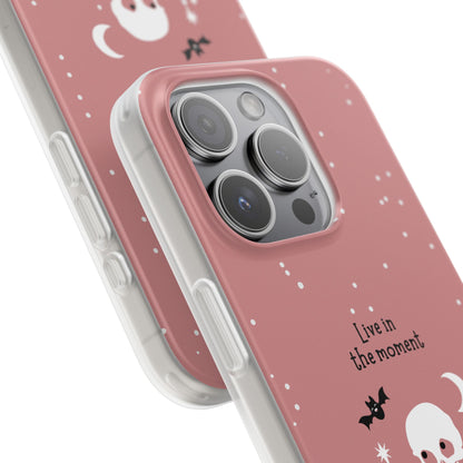 Live In The Moment Halloween Flexible Phone Cases – Compatible with iPhone 15, 14, 13, Pro, Pro Max & Plus