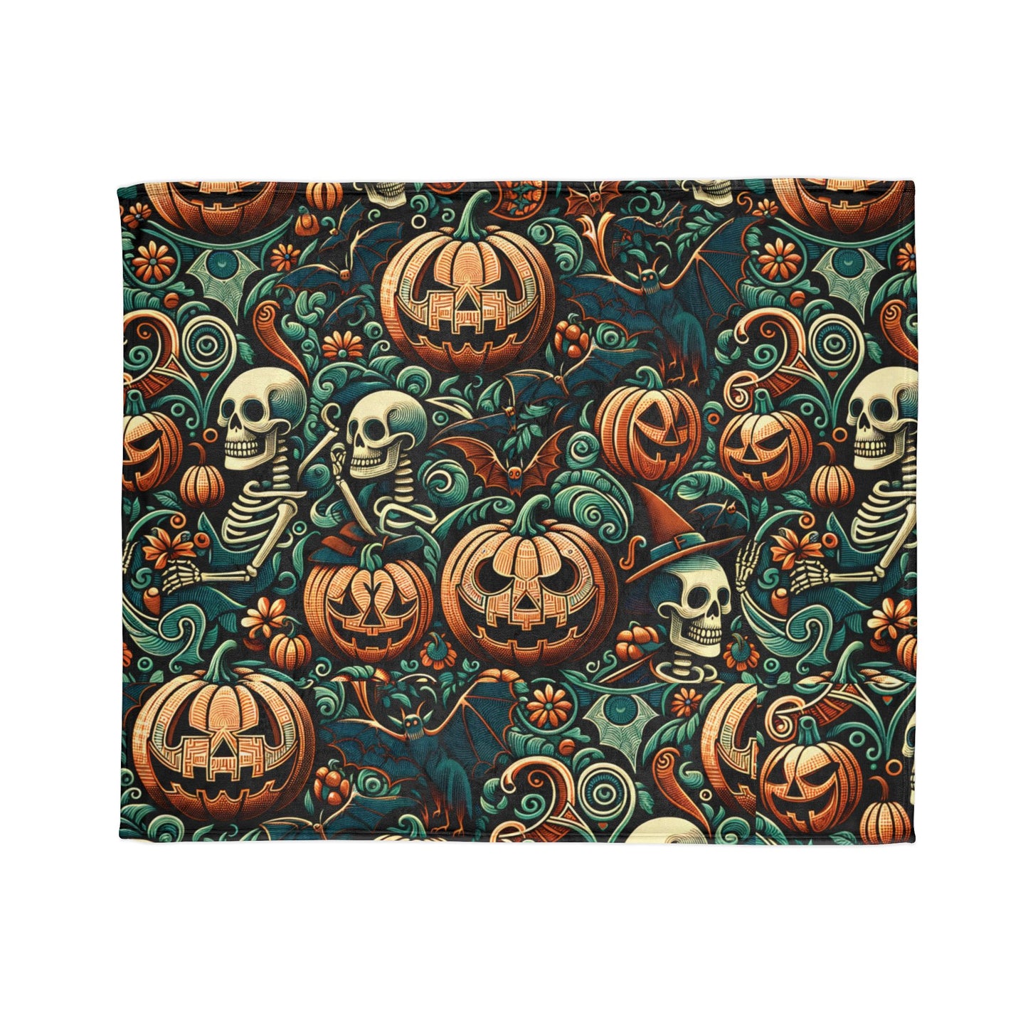 Pumpkin Patch Bones Blanket