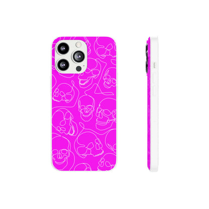 Neon Skeletons Flexible Phone Cases – Compatible with iPhone 15, 14, 13, Pro, Pro Max & Plus