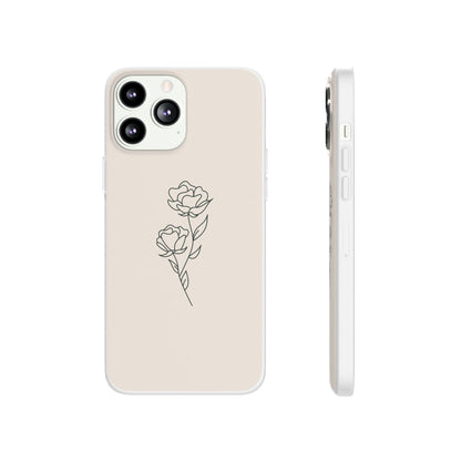 Simple Flower Flexible Phone Cases – Compatible with iPhone 15, 14, 13, Pro, Pro Max & Plus