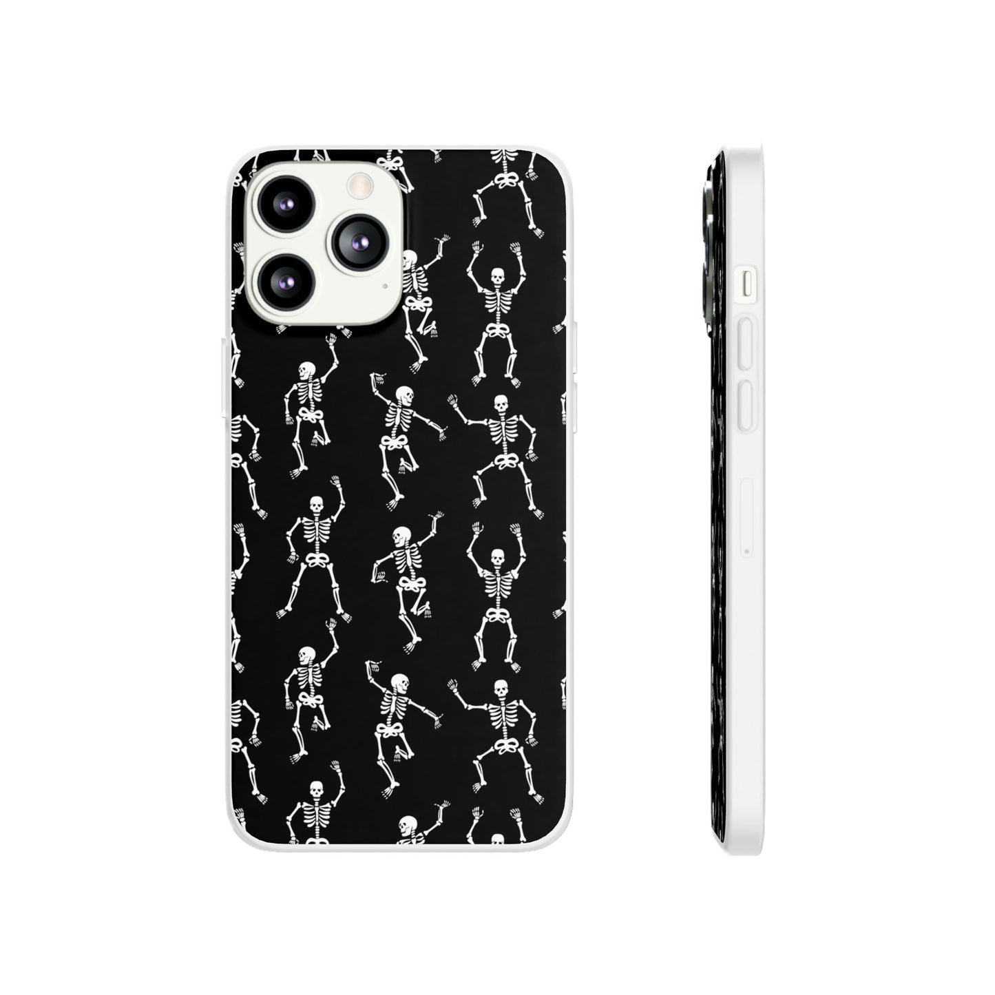 Halloween Skeletons Flexible Phone Cases – Compatible with iPhone 15, 14, 13, Pro, Pro Max & Plus