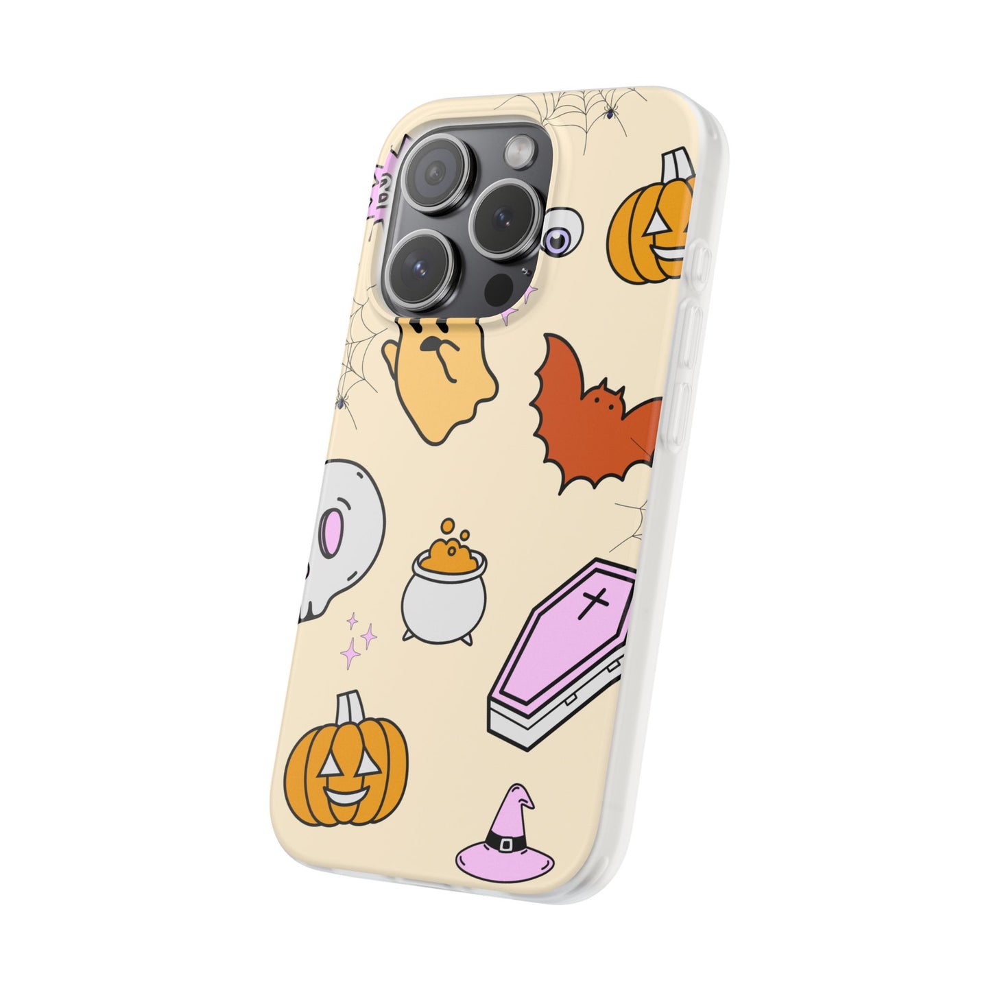 Colorful Halloween Flexible Phone Cases – Compatible with iPhone 15, Pro, Pro Max & Plus