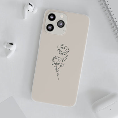 Simple Flower Flexible Phone Cases – Compatible with iPhone 15, 14, 13, Pro, Pro Max & Plus