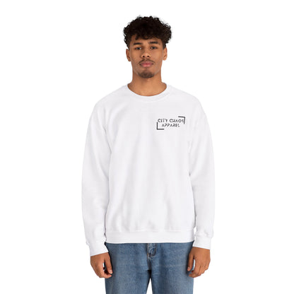 City Chaos Apparel Programmed Pain White Sweatshirt