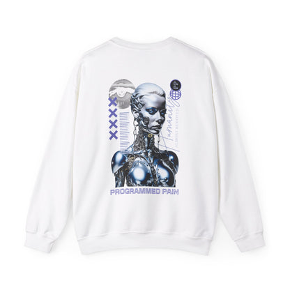 City Chaos Apparel Programmed Pain White Sweatshirt