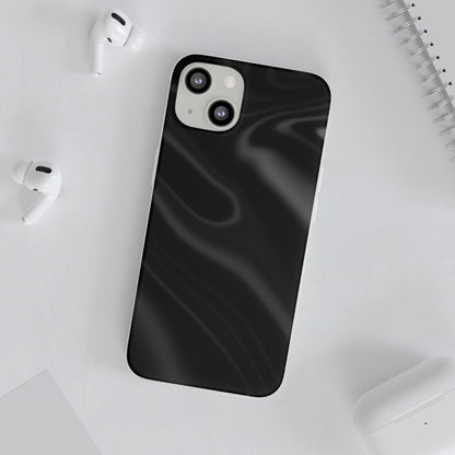 Black Minimalist Flexible Phone Cases – Compatible with iPhone 15, 14, 13, Pro, Pro Max, and Plus