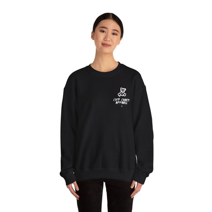 City Chaos Apparel Silent Bear Black Crewneck Sweatshirt