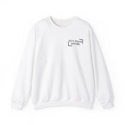 City Chaos Apparel Programmed Pain White Sweatshirt