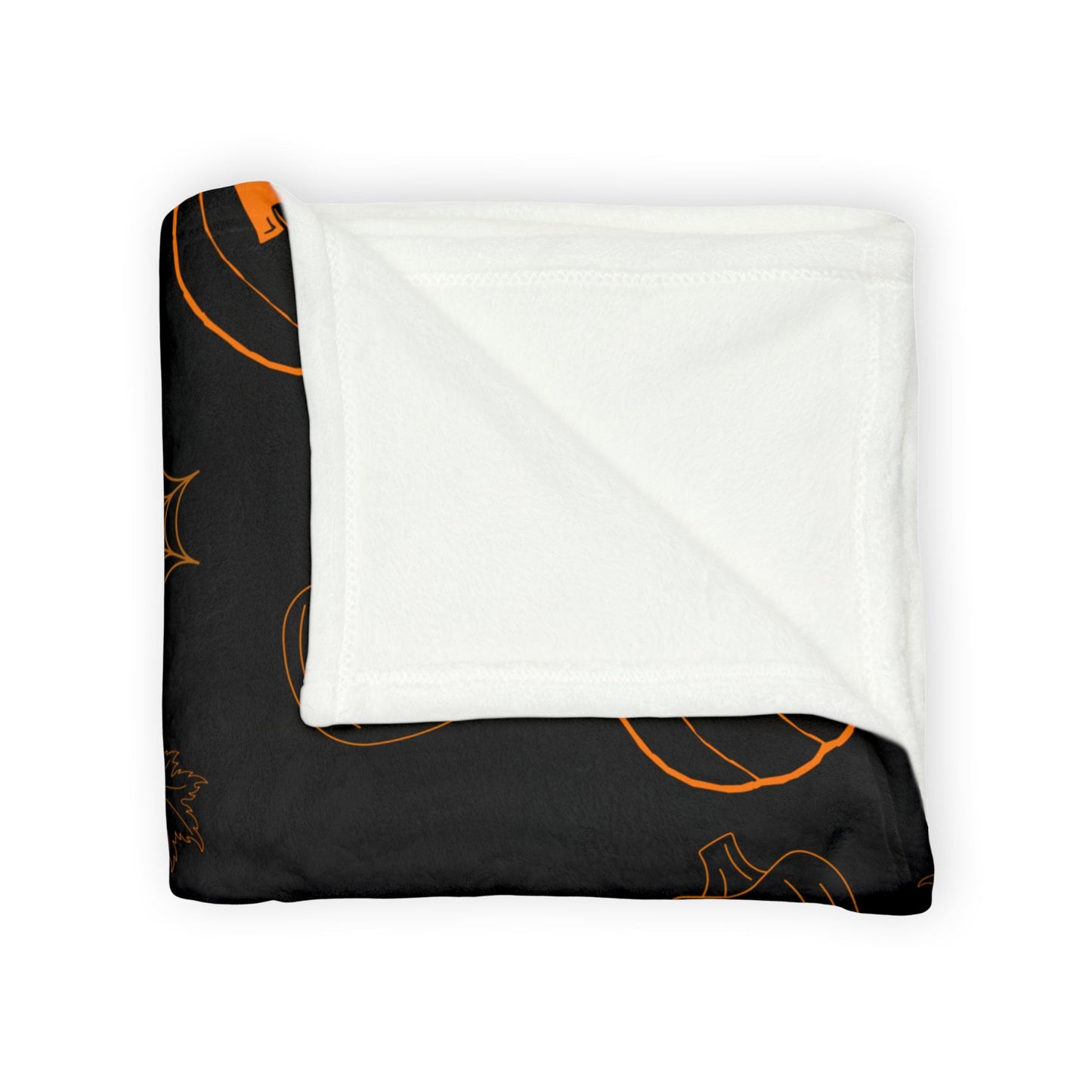 Orange Spooky Halloween Blanket