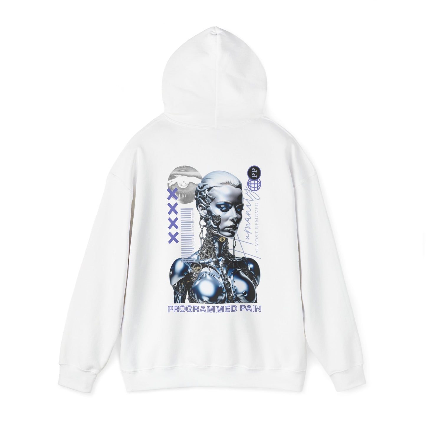 City Chaos Apparel Programmed Pain White Hoodie