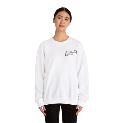 City Chaos Apparel Programmed Pain White Sweatshirt