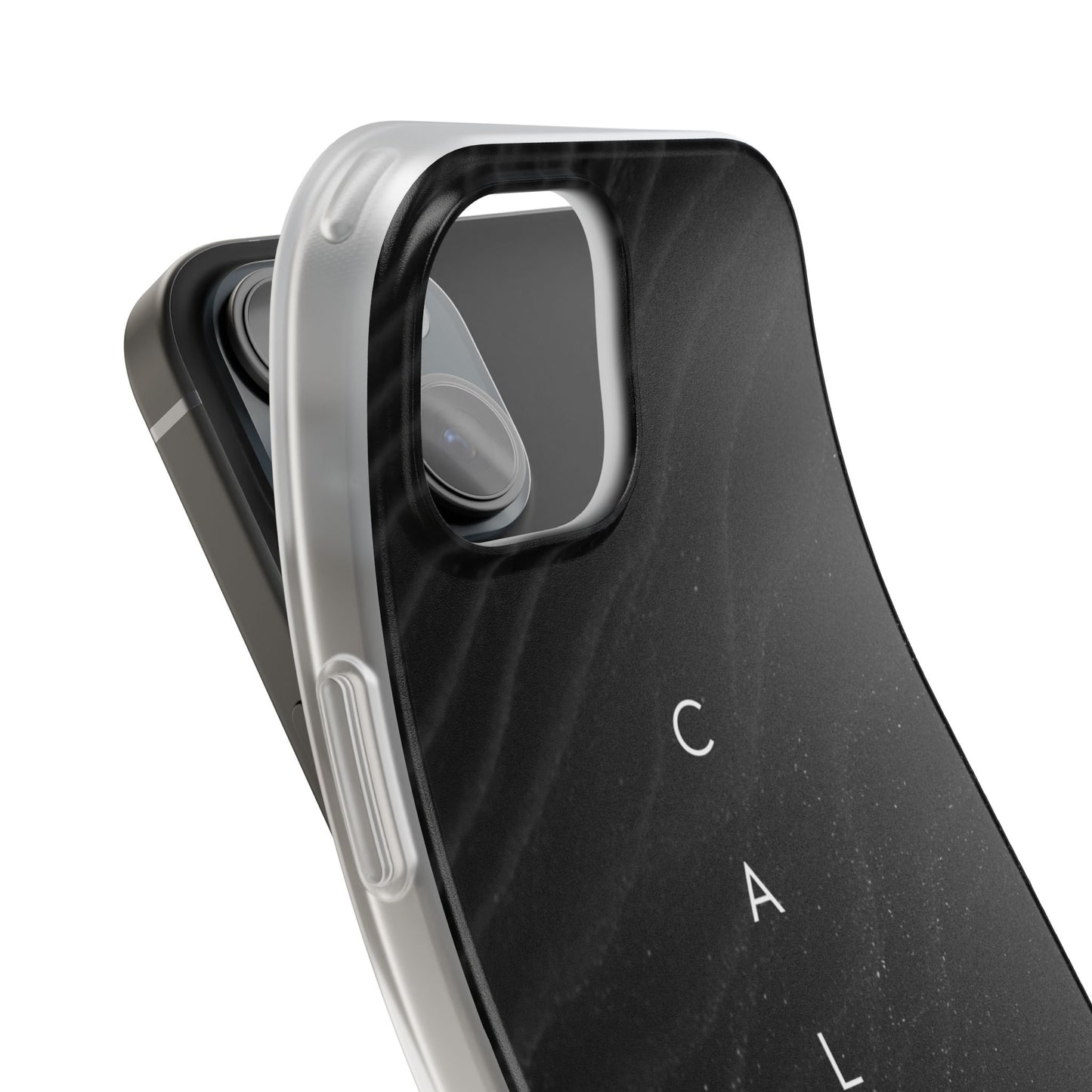 Black Calm Flexible Phone Cases – Compatible with iPhone 15, 14, 13, Pro, Pro Max, and Plus